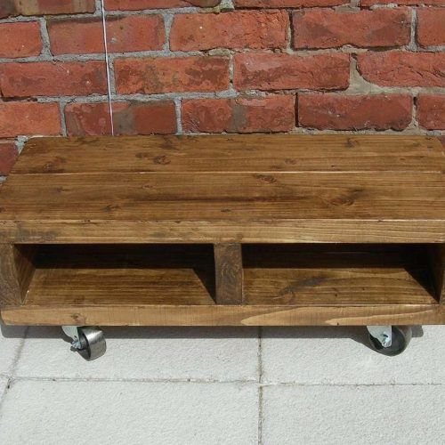 Wooden Tv Stands With Wheels (Photo 8 of 15)