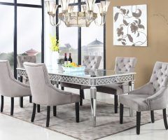 2024 Popular Mirrored Dining Tables