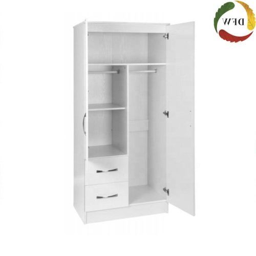 White 2 Door Wardrobes With Drawers (Photo 14 of 20)