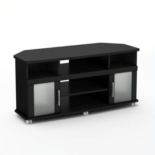 Corner Tv Stands For Tvs Up To 43" Black (Photo 8 of 20)