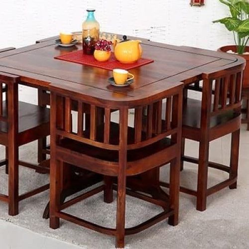 Evellen 5 Piece Solid Wood Dining Sets (Set Of 5) (Photo 9 of 20)