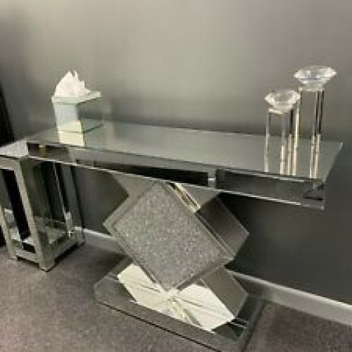 Silver Mirror And Chrome Console Tables (Photo 9 of 20)