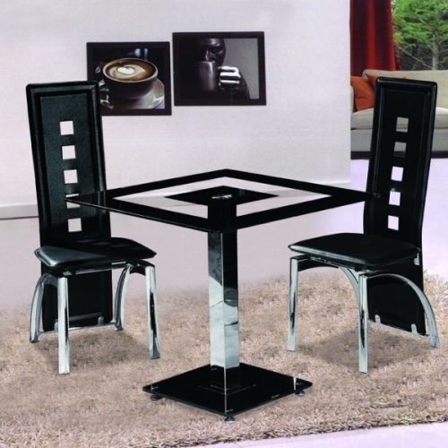Square Black Glass Dining Tables (Photo 2 of 20)