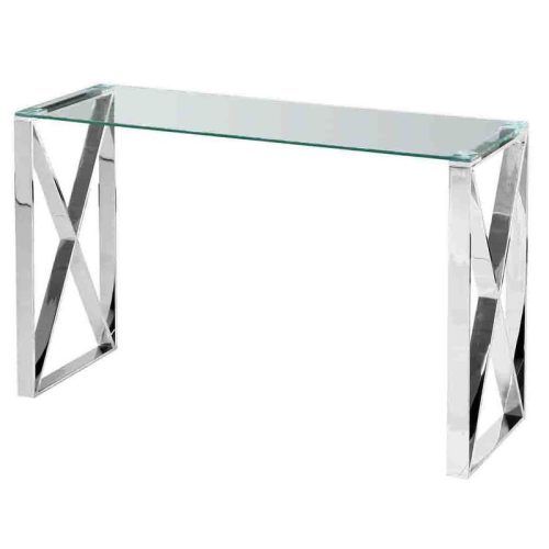 Parsons Grey Solid Surface Top & Stainless Steel Base 48X16 Console Tables (Photo 17 of 20)