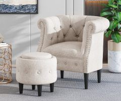 2024 Best of Starks Tufted Fabric Chesterfield Chair and Ottoman Sets