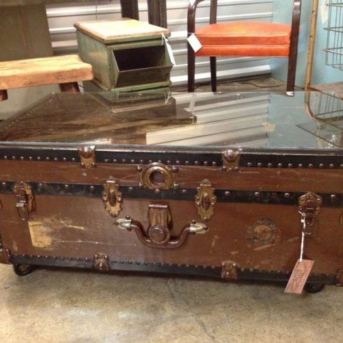 Steamer Trunk Stainless Steel Coffee Tables (Photo 12 of 20)