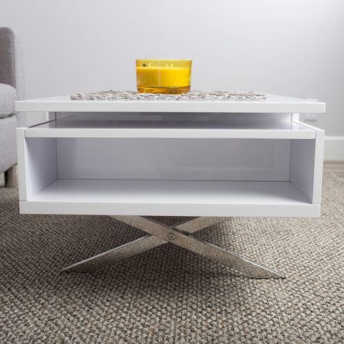 Gloss White Steel Coffee Tables (Photo 19 of 20)