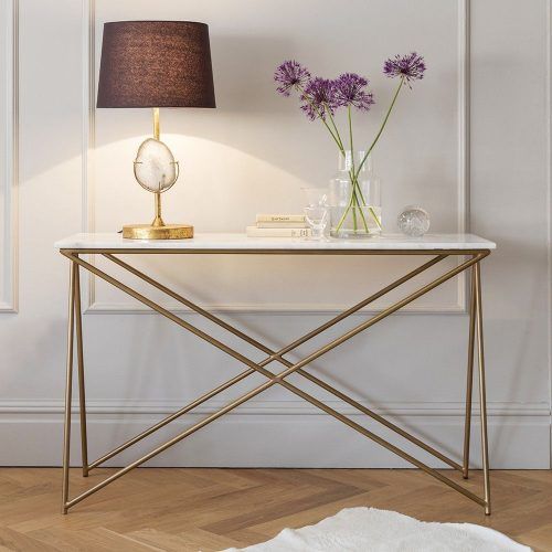 Mix Agate Metal Frame Console Tables (Photo 9 of 20)