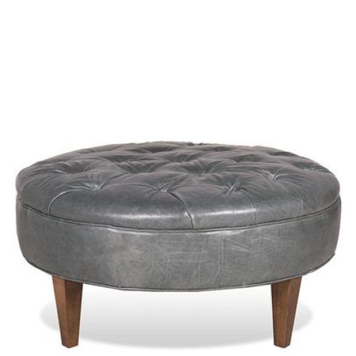 Camber Caramel Leather Ottomans (Photo 13 of 20)