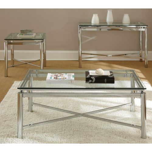 Strick & Bolton Jules Chrome And Glass Coffee Tables (Photo 4 of 20)