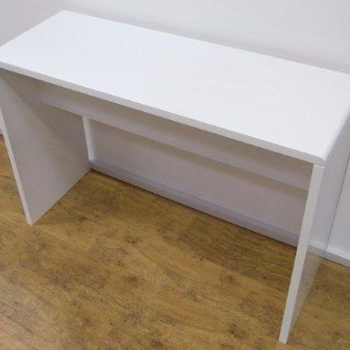 White Gloss And Maple Cream Console Tables (Photo 4 of 20)