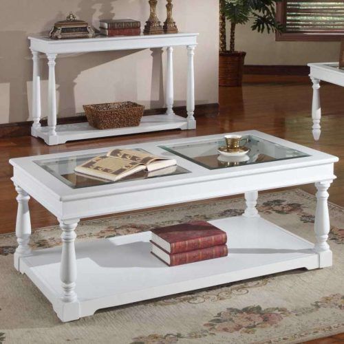 White Wood And Glass Coffee Tables (Photo 3 of 20)
