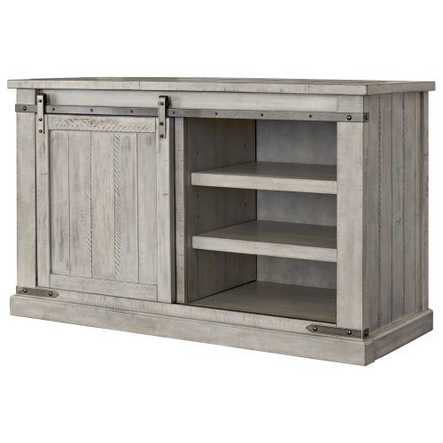 Tv Stands With Table Storage Cabinet In Rustic Gray Wash (Photo 12 of 20)