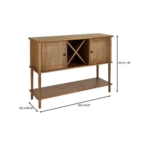 Contemporary Wooden Buffets With Four Open Compartments And Metal Tapered Legs (Photo 7 of 20)