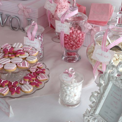 Pink And White Geometric Buffets (Photo 13 of 20)