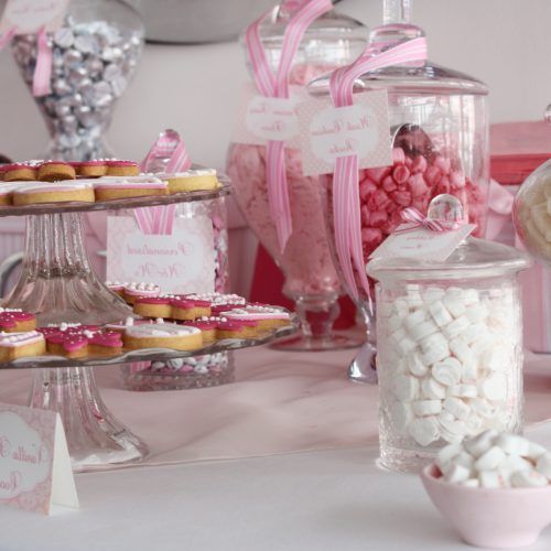 Pink And White Geometric Buffets (Photo 5 of 20)