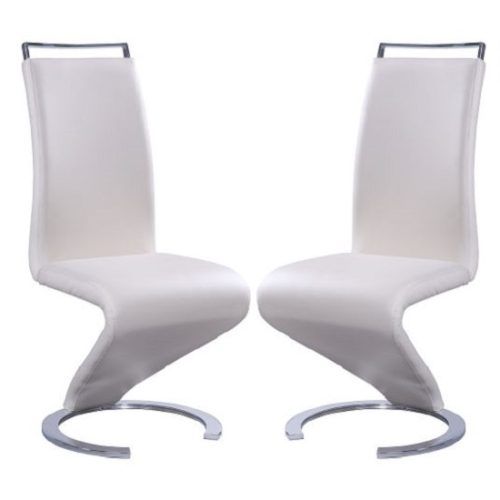 Cream Faux Leather Dining Chairs (Photo 9 of 20)