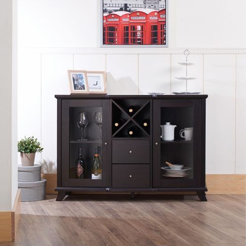 Modern Cappuccino Open Storage Dining Buffets (Photo 9 of 20)