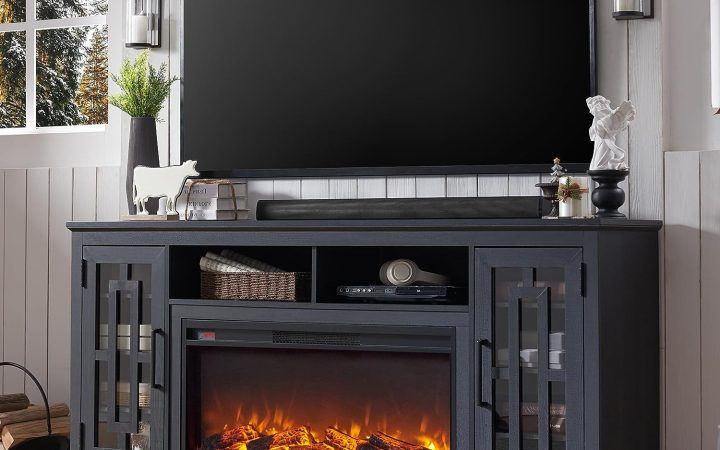 Wood Highboy Fireplace Tv Stands