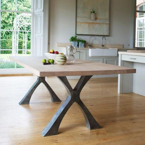 Glass Dining Tables With Wooden Legs (Photo 7 of 20)