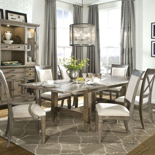 Caira 7 Piece Rectangular Dining Sets With Diamond Back Side Chairs (Photo 8 of 20)
