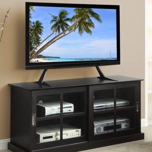 Tabletop Tv Stands Base With Black Metal Tv Mount (Photo 19 of 20)