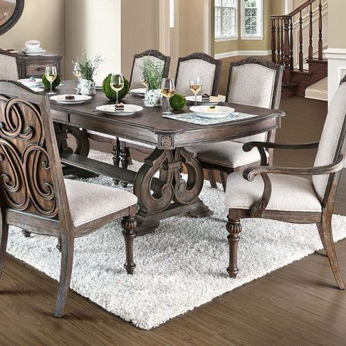 Jaxon Grey 5 Piece Round Extension Dining Sets With Upholstered Chairs (Photo 17 of 20)