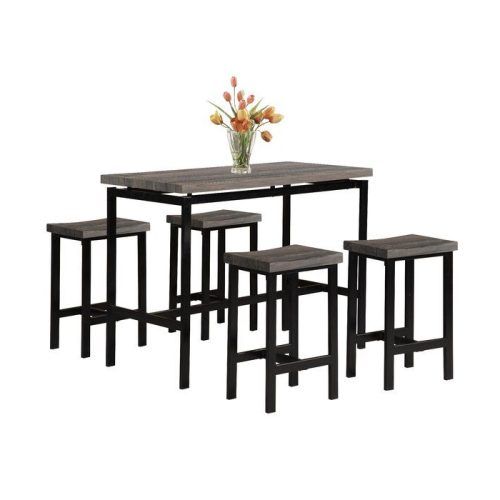 Mysliwiec 5 Piece Counter Height Breakfast Nook Dining Sets (Photo 5 of 20)