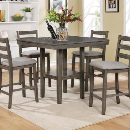 Valencia 5 Piece Round Dining Sets With Uph Seat Side Chairs (Photo 16 of 20)