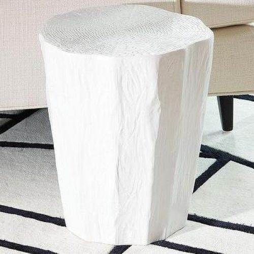 White Grained Wood Hexagonal Console Tables (Photo 19 of 20)