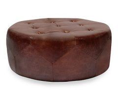 2024 Best of Gray Fabric Round Modern Ottomans with Rope Trim