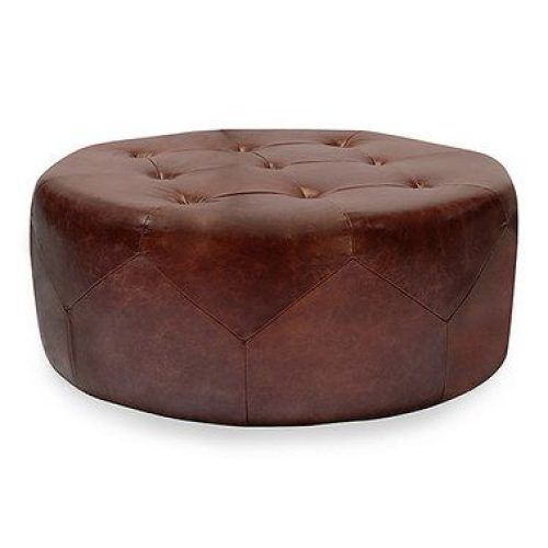 Gray Fabric Round Modern Ottomans With Rope Trim (Photo 1 of 20)
