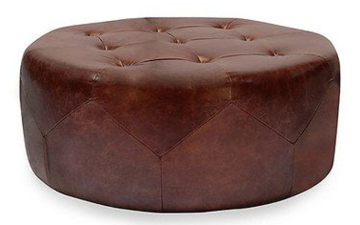 2024 Best of Gray Fabric Round Modern Ottomans with Rope Trim