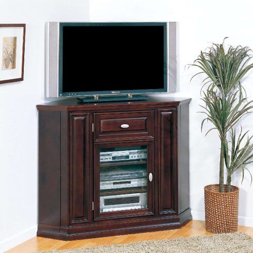 Black Corner Tv Cabinets With Glass Doors (Photo 5 of 20)