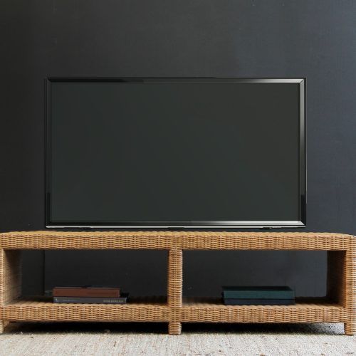 Natural Cane Media Console Tables (Photo 3 of 20)
