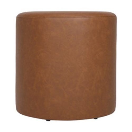 Small White Hide Leather Ottomans (Photo 14 of 20)