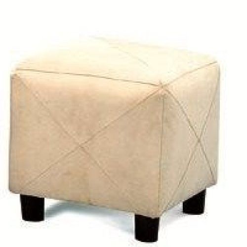 Natural Fabric Square Ottomans (Photo 15 of 20)