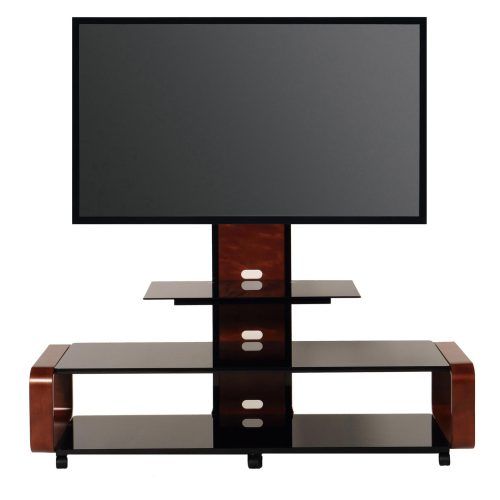 Space Saving Black Tall Tv Stands With Glass Base (Photo 4 of 20)
