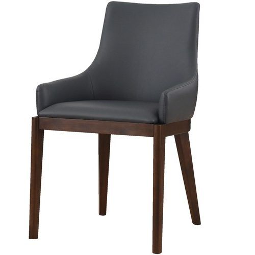 Dark Brown Leather Dining Chairs (Photo 8 of 20)