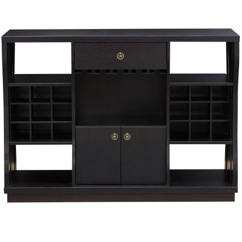 Modern Cappuccino Open Storage Dining Buffets (Photo 4 of 20)