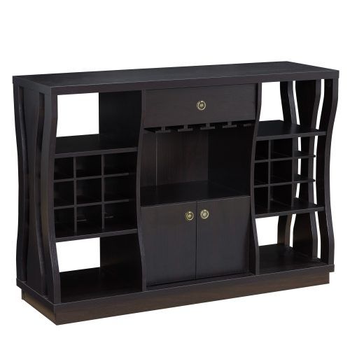 Modern Cappuccino Open Storage Dining Buffets (Photo 3 of 20)
