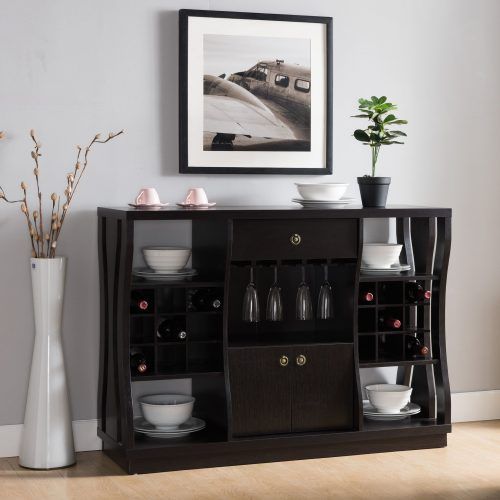 Modern Cappuccino Open Storage Dining Buffets (Photo 1 of 20)