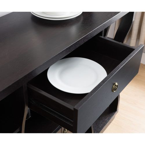 Modern Cappuccino Open Storage Dining Buffets (Photo 6 of 20)