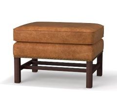 The 20 Best Collection of Camber Caramel Leather Ottomans