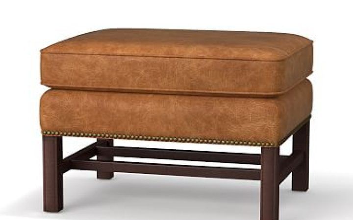 The 20 Best Collection of Camber Caramel Leather Ottomans