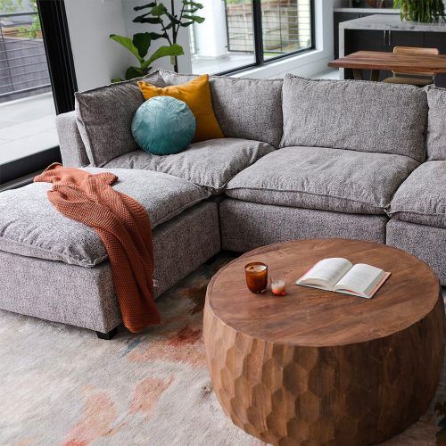 Sectional Sofas With Ottomans And Tufted Back Cushion (Photo 14 of 20)