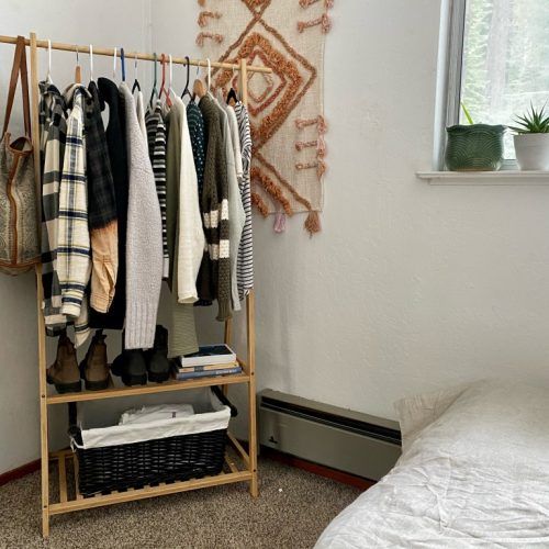 Wardrobes With Cover Clothes Rack (Photo 11 of 20)