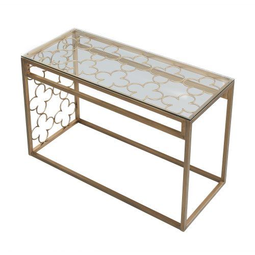 The Curated Nomad Quatrefoil Goldtone Metal And Glass Coffee Tables (Photo 6 of 20)