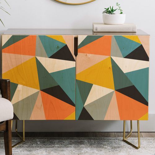 Multi Colored Geometric Shapes Credenzas (Photo 13 of 20)