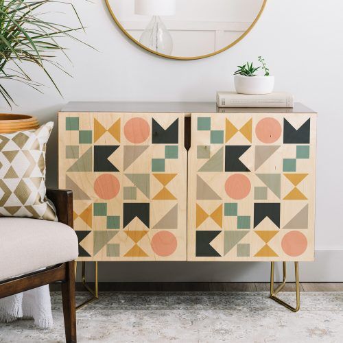 Multi Colored Geometric Shapes Credenzas (Photo 17 of 20)